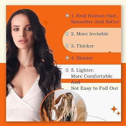Full Shine Tape in Hair Extensions Human Hair