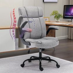 NEW - Executive Office Chair High Back with Flip-up Arm Rest