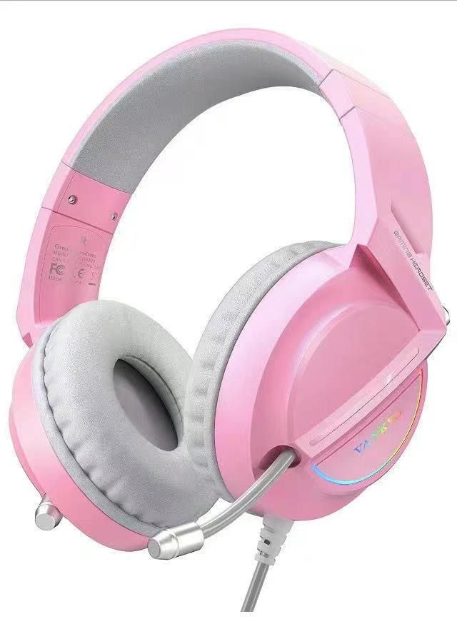 Gaming Headset C for PC, PS4, PS5, Xbox One, Nintendo Switch, PS4 Headset with Crystal Noise Cancelling Microphone & LED Light, Gaming Headphones