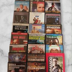 Arnold schwarzenegger DVD Collection-26 Movies! Predator, Terminator, Commando Mint CONDITION $150