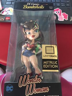Loot Crate DC Bombshells Wonder Woman Vinyl Figure Metallic Edition