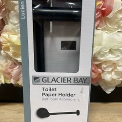 Glacier Bay Lucien Wall Mounted Toilet Paper Holder in Matte Black