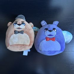 Squishmallows 6” Freddy & Bonnie Five Nights at Freddy’s Plush Set NWT