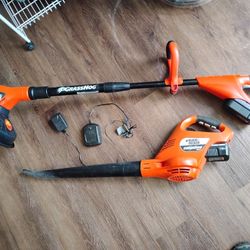 Cordless Black&Decker Weed eater And Leaf Blower