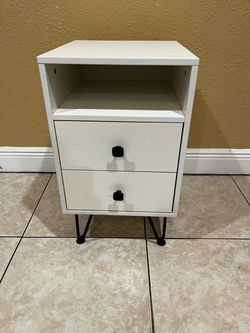 Modern Wood/Metal Night Stand 24” H by 14” W by 16” D…$45