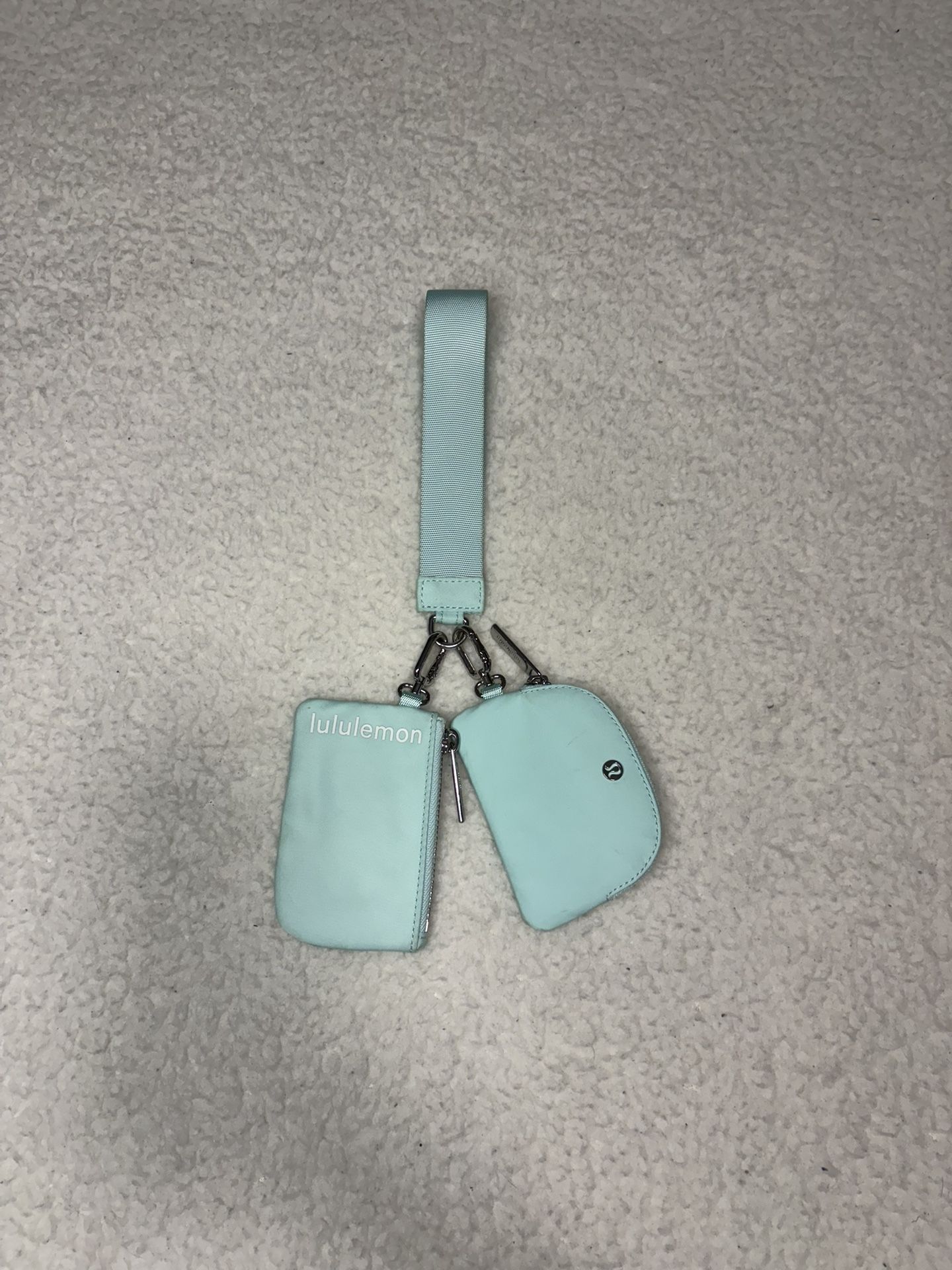 Lululemon Dual Pouch Wristlet Wallet In Mint Blue 