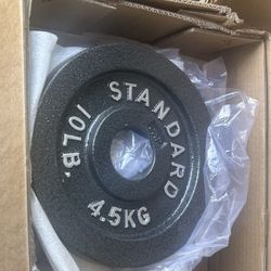 Four Metal Plates Of 10 Pounds Each Altogether 40 Pounds