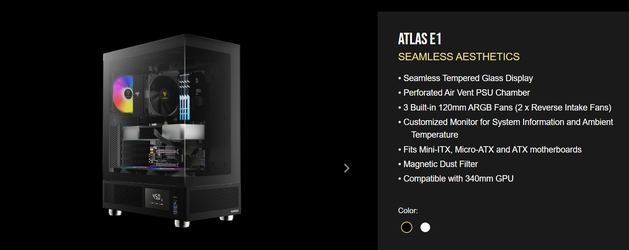 Gamdias Atlas E1 Tempered Glass ATX Mid-Tower Computer Case