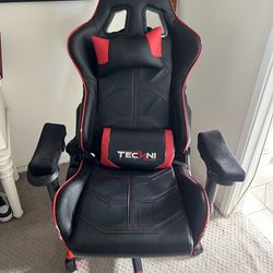 Techni Sport PC Gaming Chair with Foam Seat and Padded Arms, Reclining Office Chair $50