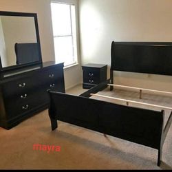 Bedroom Set Bed Nightstand 