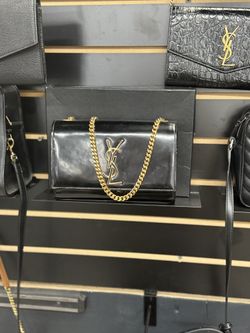 Saint Laurent Kate Small YSL Crossbody Patent Leather