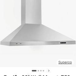 Pacific CFM 750 Ducted Wall 30" Range Hood