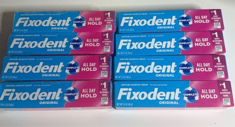 Fixodent Original Complete Denture Adhesive Cream 8-Pack