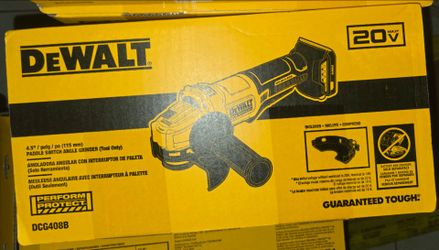 DEWALT 4.5-in 20-volt max Paddle Switch Brushless Cordless Angle grinder
