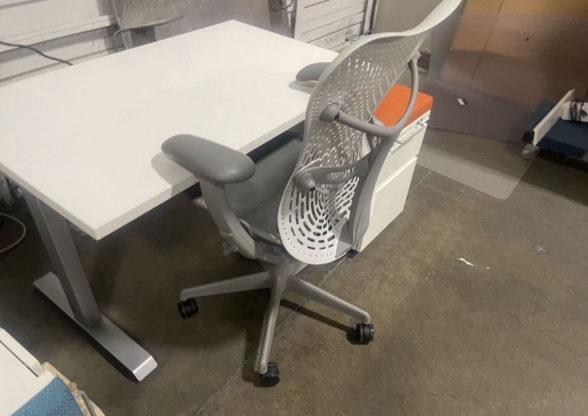 J Star Motion 48” Desk! We Also Have Chairs, Monitor Arms, Monitors, And More!