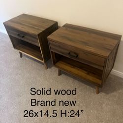 Brand New Brown Two Same Nightstands 