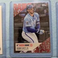 Lot Of Eight Bobby Witt Cards Including Cactus League Red Foil.
