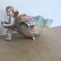Moriyama Cherub Pulling A Cart