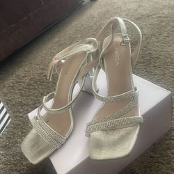 Silver Heels Size 6.5