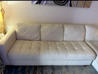 White Leather Sectional Sofa