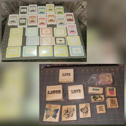 Stamps And Ink Pads (Most Ink Pads Are New Still Sealed)