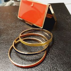 Authentic Kate Spade ♠️/ LENOX New York  Lot: (3) Bangle Bracelets  & Business Card Case