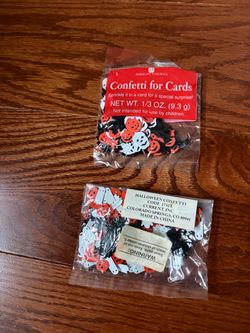 Vtg Halloween Metallic Confetti Lot American Greetings Current Inc Ghost Pumpkin