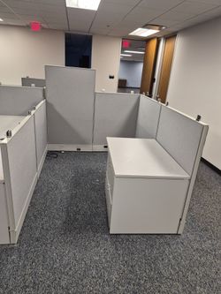12 cubicles with walls and desk