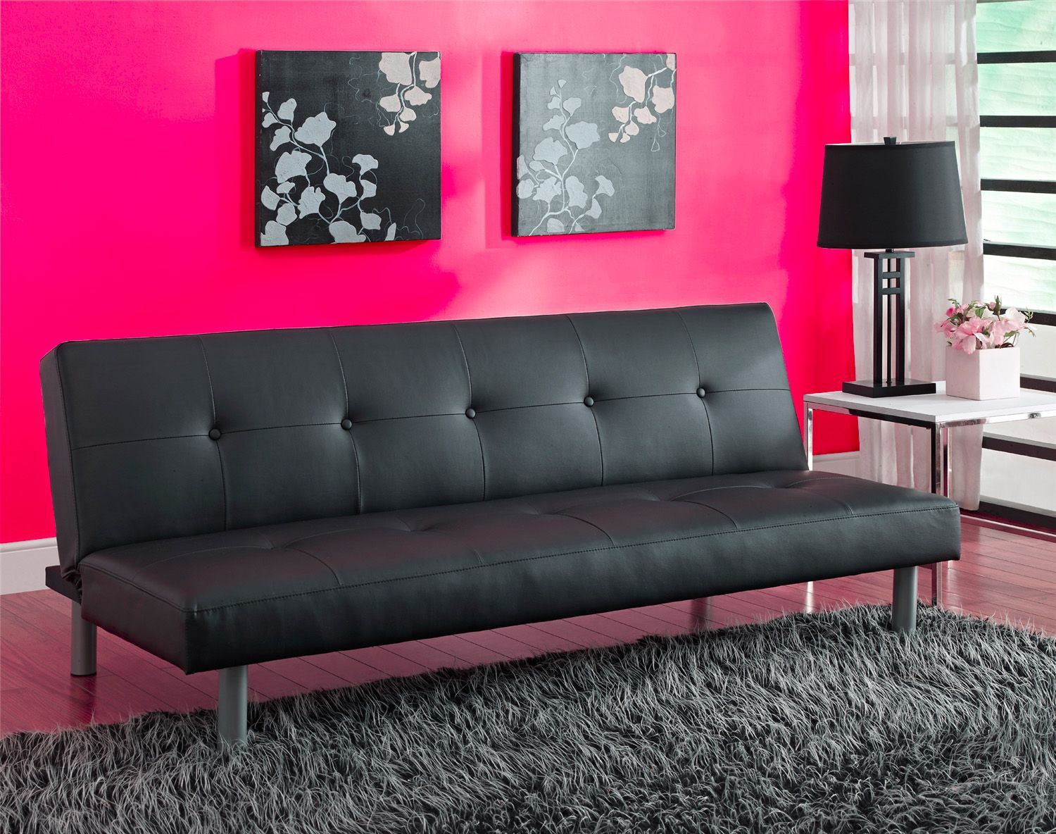 Faux Leather Futon