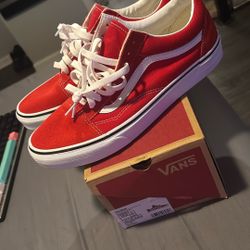 Red Vans Worn Once