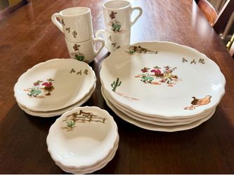 Syracuse China “Sundown” Western Singing Cowboys - Plates Bowls Mugs