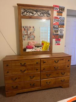 Dresser with mirror