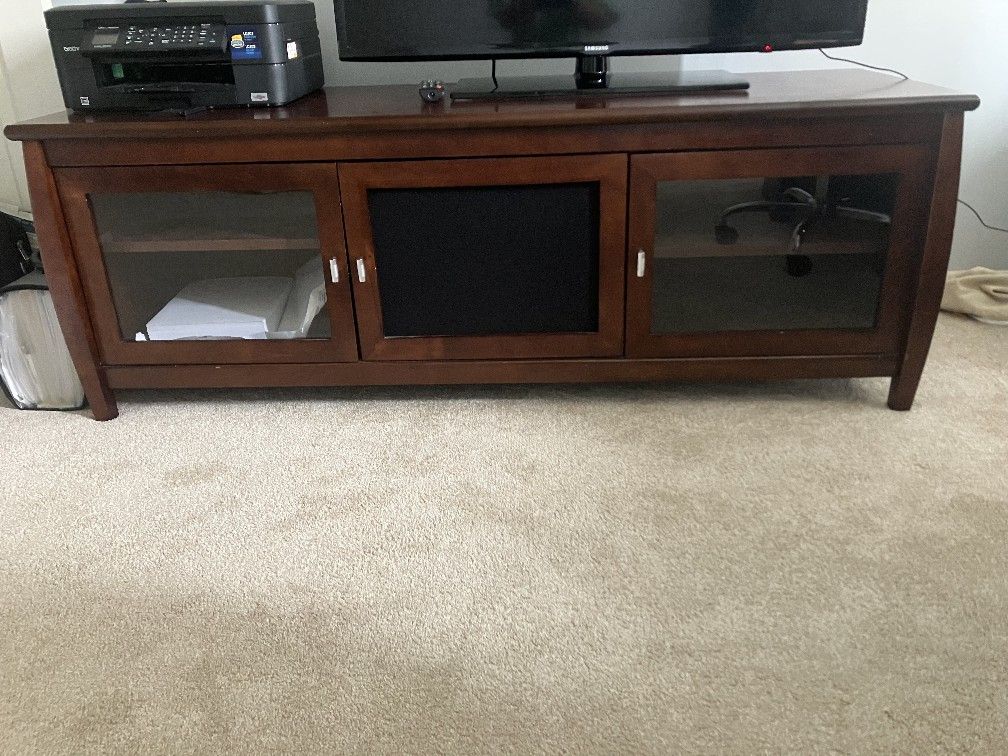 TV Console & Wood Cabinet, Sold Together or Seperate