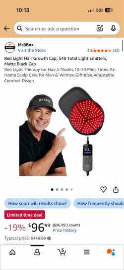 Brand New Red Light Therapy Hair Growth Cap