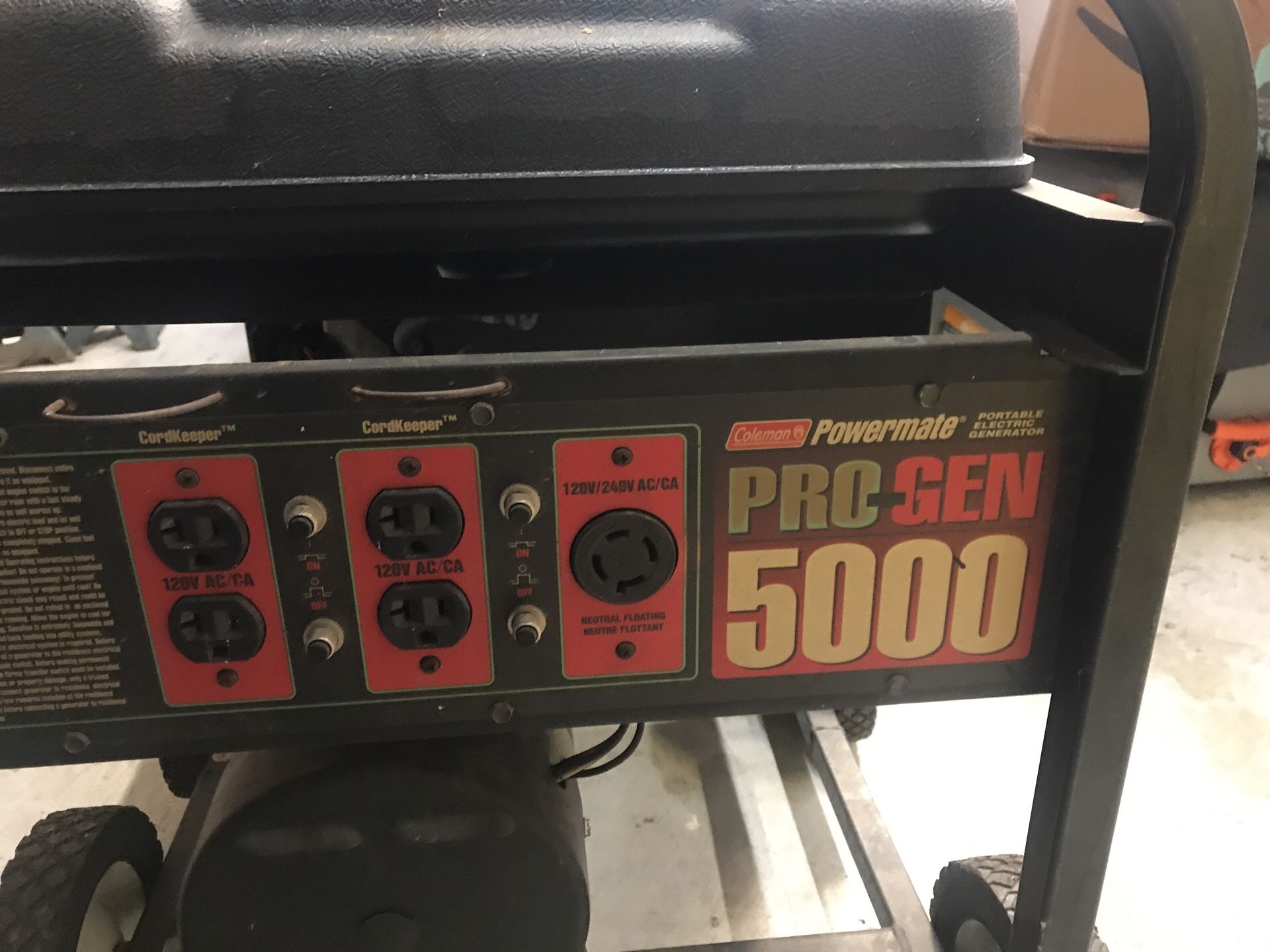 Coleman powermate 5000 generator.