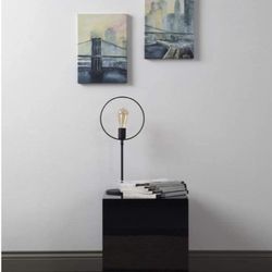 Black Glass End Table