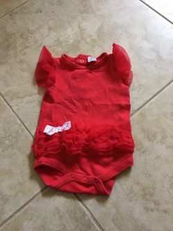 Red ruffle onesie