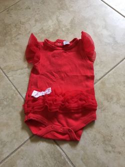 Red ruffle onesie