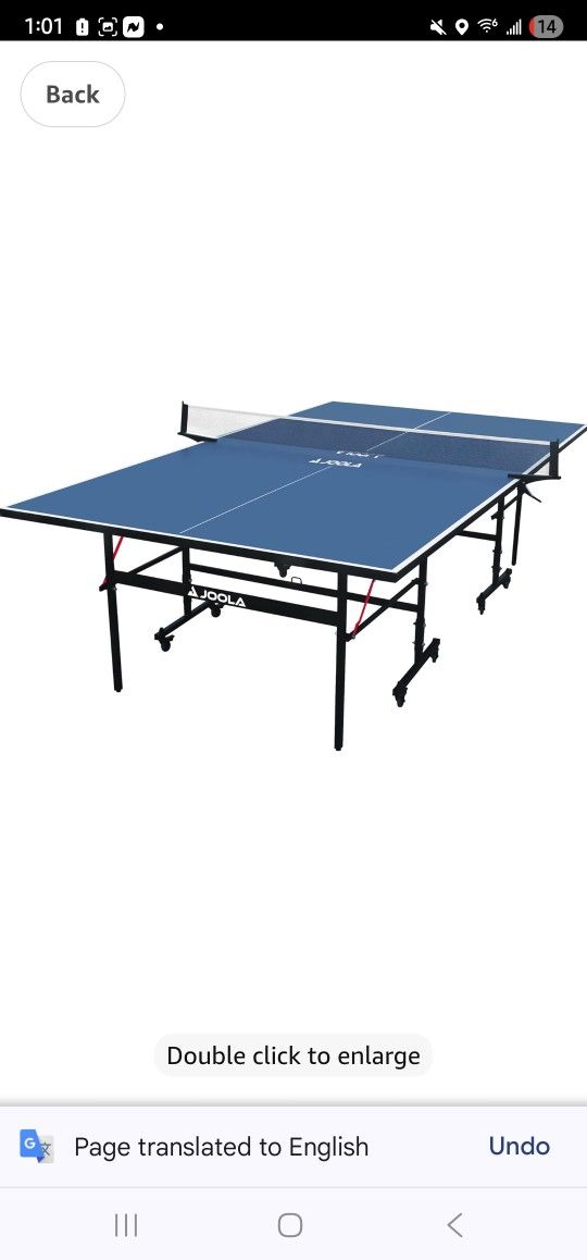 JOOLA Inside Professional MDF Indoor Ping Pong Table with Quick Clamp Table Tennis Net and Post Set - 10 Minute Easy Assembly - Tournament Quality -