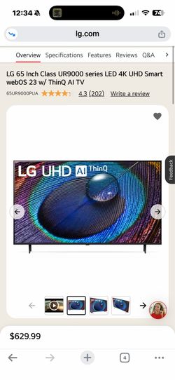 Like new 65in LG  (UR9000 series's LED 4k UHD w/remote)
