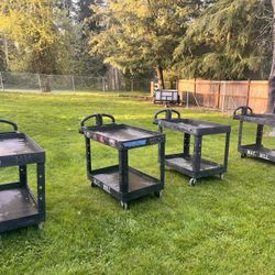 Commercial Rubbermaid Push Carts 