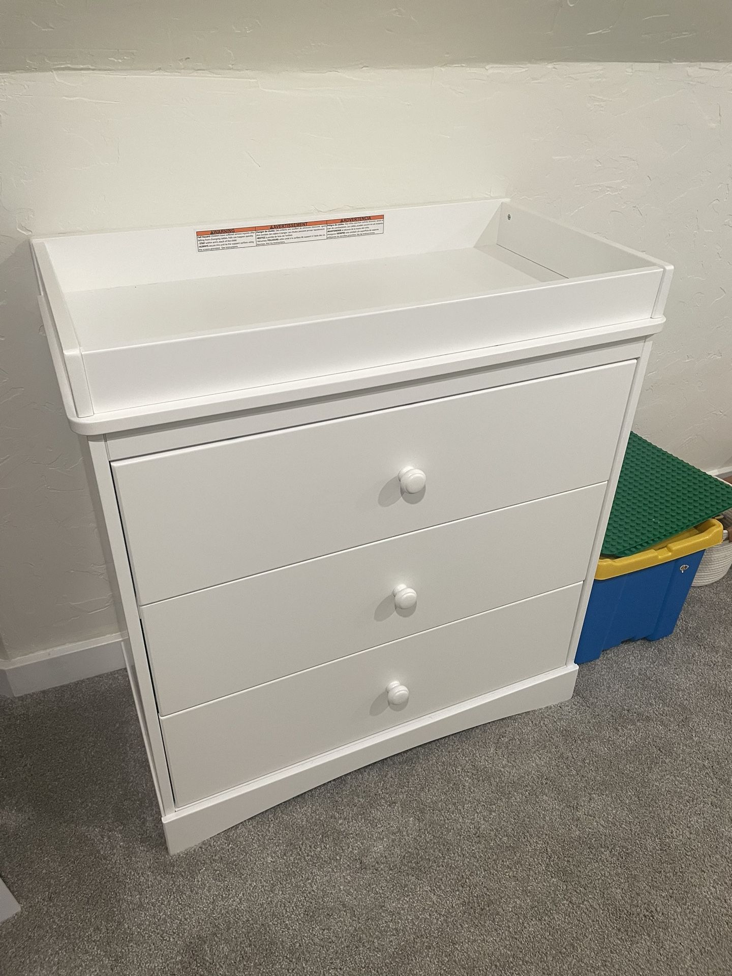 Nursery Drawer Dresser With Changing Table Top