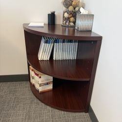 Wood Corner Bookshelf