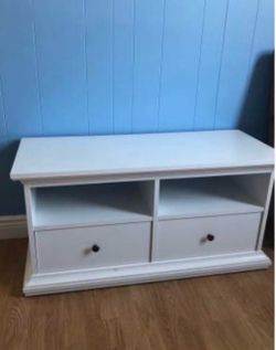 White TV Stand / Entertainment Center with Storage