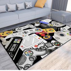 Game Rug Teen Boys Carpet with Game Controller Decoration