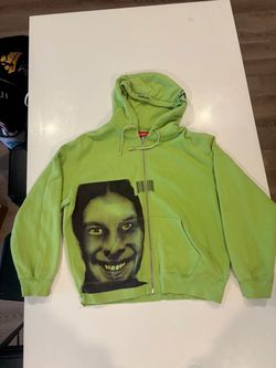 Supreme Neon green custom Aphex Twin zip-up
