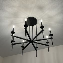 Modern black chandelier 