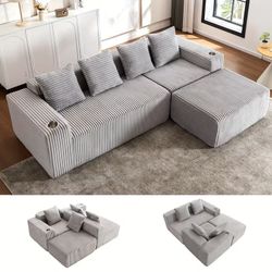 Brand New 3 Piece Modular Sofa Sectional For Sale 🛋 

- 3 pieces can be separated as well as pillows
- Firm Couch 