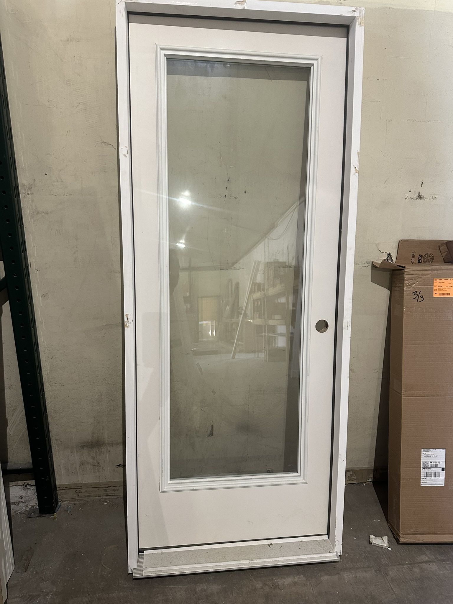 WOOD GRAIN GLASS DOOR- 2'8-6'8