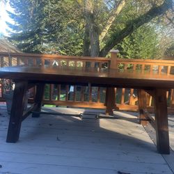 Solid Wood Dining Table + 2 Leaves (76” x 40” x 30”) ✨